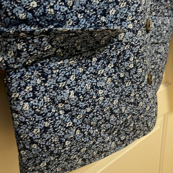 J.Crew Blue Quilted Jacket Size 8 - Picture 7 of 13